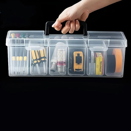 Small Parts Screw Storage Box Transparent Organizer Portable Hardware Toolbox