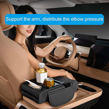 Car Armrest Pad Central Console Storage Box Lift Cushion Rest Support Organizer