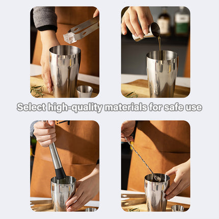 Cocktail Shaker Set Bar Tools Stainless Steel Mixing Glasses Drink Shaker Cups