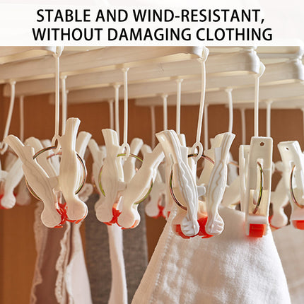 Plastic Socks Drying Rack Multi Clip Clothes Hanger Laundry Organizer Holder