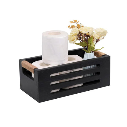 Retro Square Wooden Storage Box Home Organizer Photo Frame Trinket Case Decor