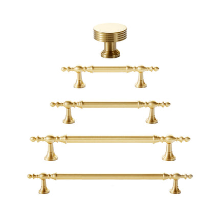 Copper Closet Door Puller 5 Sizes Light Luxury Full Copper Solid Handle Knob