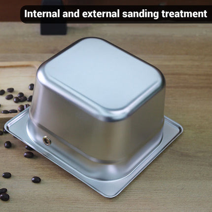 Stainless Steel Coffee Grounds Bucket Anti Splash Easy Clean for Home Cafe Use