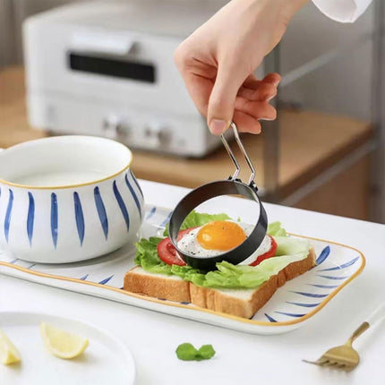 Egg Ring Moulds 2pcs Round Omelette Cooking Rings Non Stick for Frying Pan Use