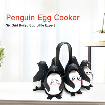 Penguin Shape Egg Holder Boil Cooker Can Hold Up To 6 Eggs Compatible Egguins