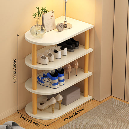 Household 4 Layer Shoe Storage Rack Organizer Space Saving Shoe Shelf Entryway