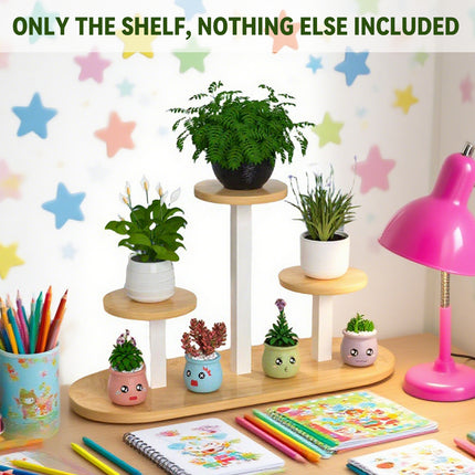 Desktop Window Sill Multi-Tier Plant Stand Shelf Sturdy Space-Saving Home Office