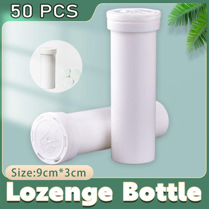 50PCS Effervescent Tablet Bottle Plastic Storage Container Sealed Portable