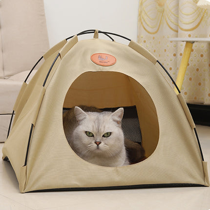 Folding Camping Pet Tent for Cats Puppy Bed Indoor Cat Nest Dog Cave Style House