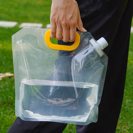20PCS Portable Clear Water Storage Bags 1.5L 2.5L with Cap for Camping Picnic