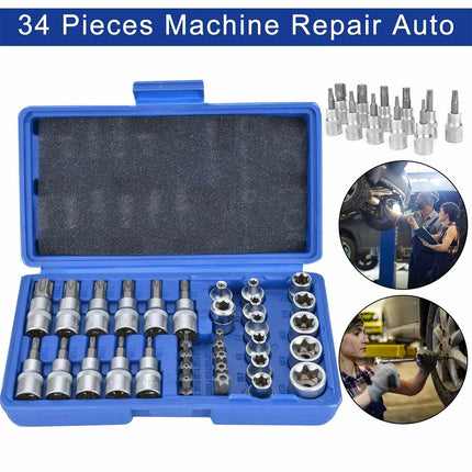 34 in 1 Screw Combination Tool Multi Function Screwdriver Repair Kit Household