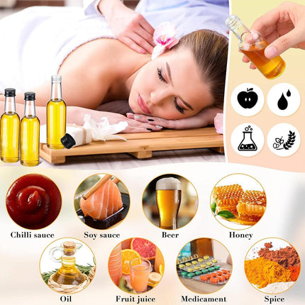 24PCS Small Plastic Wine Bottle Beverage Juice Container Reusable Clear Bottle