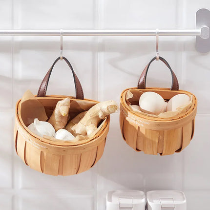 Imitation Rattan Woven Storage Basket Shelf Organizer Wash Rack for Home Decor