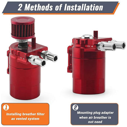 Oil Catch Can Tank with Breather Filter Car Modification Waste Oil Recovery Pot