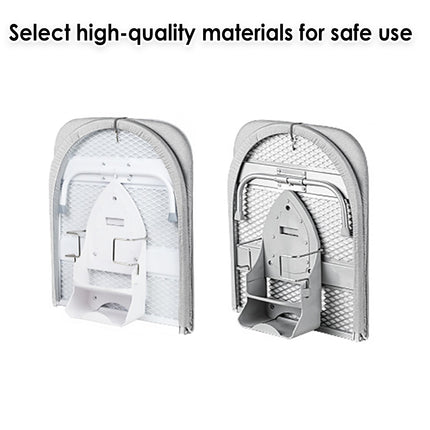 Foldable Ironing Board Wall Mount Compact Laundry Press Stand with Iron Holder