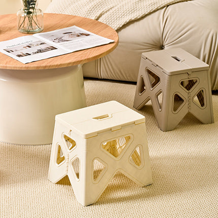 Portable Folding Plastic Stool Lightweight Step Chair for Outdoor Camping or Kitchen