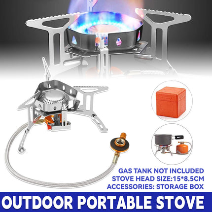 Outdoor Camping Portable Triangle Stove Stainless Steel High Heat Output Durable