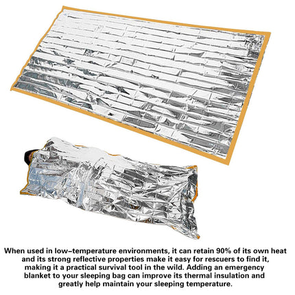 2PCS Outdoor Emergency Survival Sleeping Bag Blanket Keep Warm Reflection