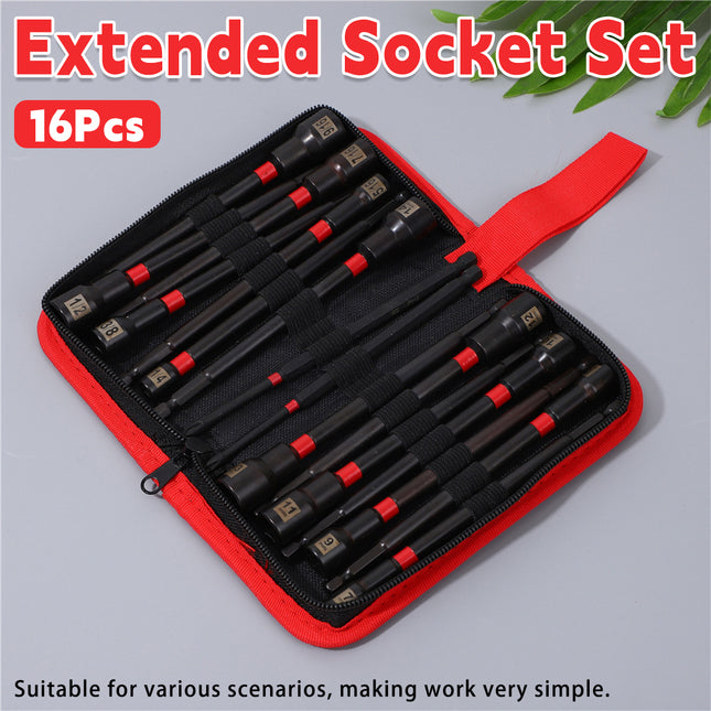 Magnetic Screwdriver Bit Set 16 Piece Electric Drill Sleeve Portable Tool Kit
