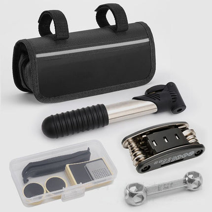 Bicycle Repair Kit with Tire Levers Patch Kit Pump Multi Tool for Mountain Bike