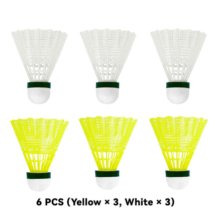 6PCS Nylon Badminton Set Durable High Speed for Sports Training Practice Games