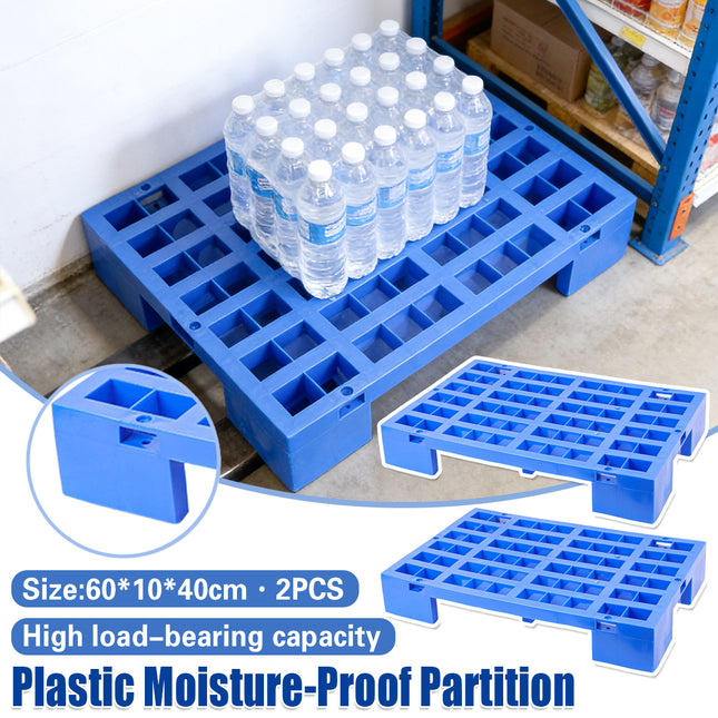 2PCS Plastic Moisture Proof Partition Hollow and Raised Design