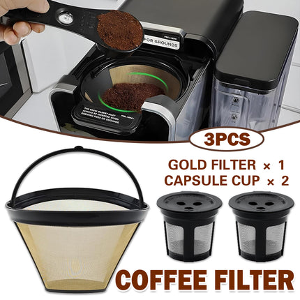 Coffee Machine Filter Standard Model Golden 304 Stainless Steel Outlet Funnel