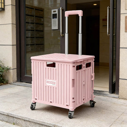 Portable Foldable Shopping Cart Grocery Trolley Wheels Collapsible Supermarket