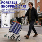 Folding Shopping Trolley Stair-Climbing Cart Lightweight Aluminium Pull Cart