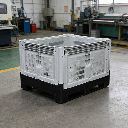 Foldable HDPE Logistics Storage Crate Stackable Forklift Pallet Box