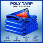 Blue Orange Waterproof Poly Tarp Cover 5x5m
