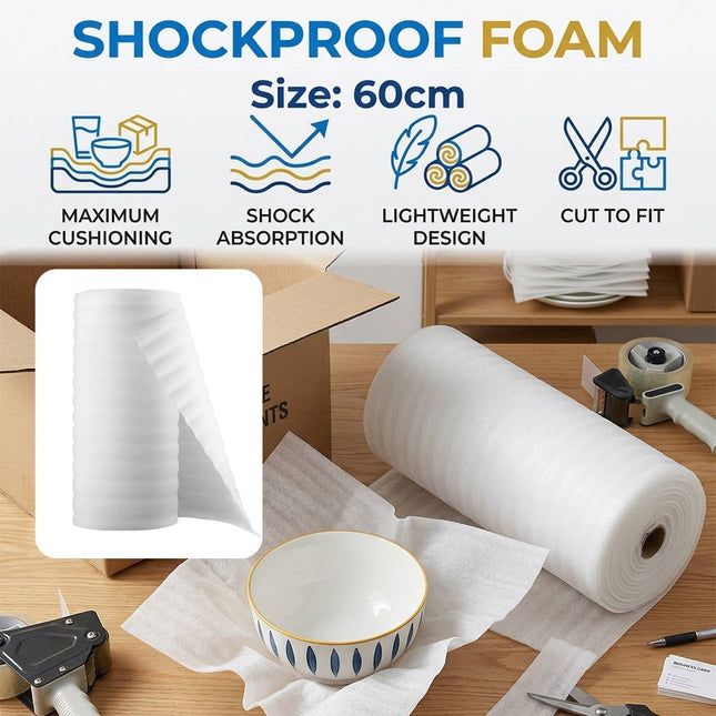 EPE Foam Wrap Roll 60cm Wide About 38m