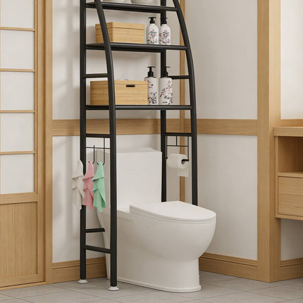 Over Toilet 4 Tier Bathroom Storage Rack White or Black
