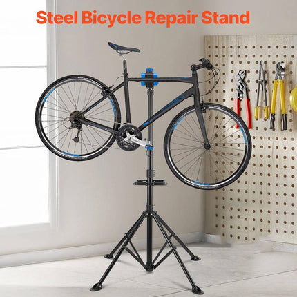 Steel Foldable Bike Repair Stand Blue or Red Accents