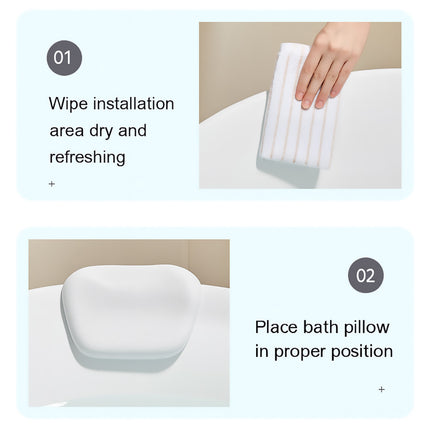Bathtub Pillow Non Slip Waterproof Polyurethane Neck Support