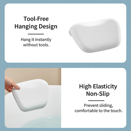 Bathtub Pillow Non Slip Waterproof Polyurethane Neck Support