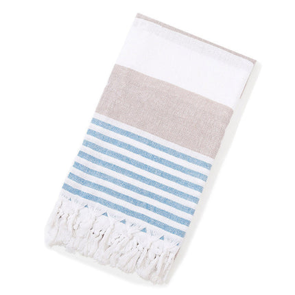 Striped Cotton Beach Towel Large Size Soft Absorbent Bath Towel