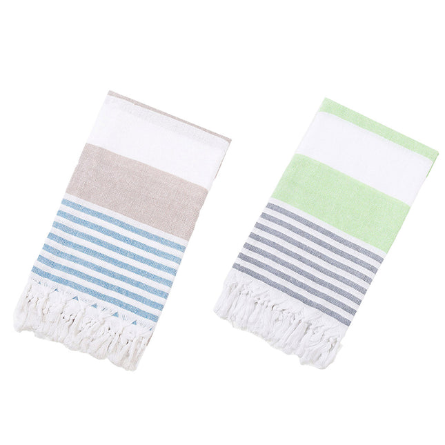 Striped Cotton Beach Towel Large Size Soft Absorbent Bath Towel