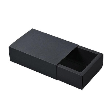 25X Black Kraft Paper Drawer Jewelry Package Necklace Bracelet Gift Package box - Aimall