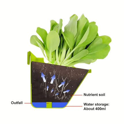 8pcs Multi Tier Hanging Plant Stand Vertical Garden PP Pots for Balcony Fence