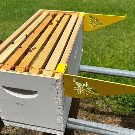 Beehive Frame Inspection Stand 2PCS Foldable Steel Support Rack Beekeeping Tool