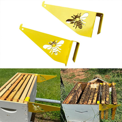 Beehive Frame Inspection Stand 2PCS Foldable Steel Support Rack Beekeeping Tool