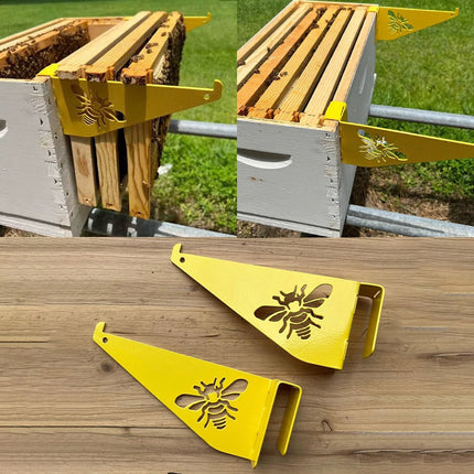 Beehive Frame Inspection Stand 2PCS Foldable Steel Support Rack Beekeeping Tool