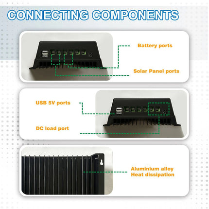Solar Charging Controller System Kit Solar Panel Regulator Power Charger Supply