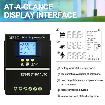 Solar Charging Controller System Kit Solar Panel Regulator Power Charger Supply