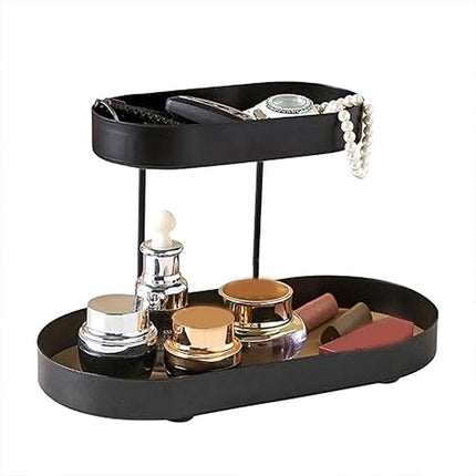 Double Tier Modern Household Tray Organizer Storage for Kitchen Bathroom Desk
