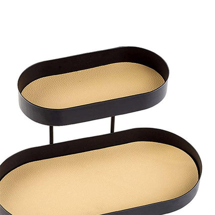 Double Tier Modern Household Tray Organizer Storage for Kitchen Bathroom Desk