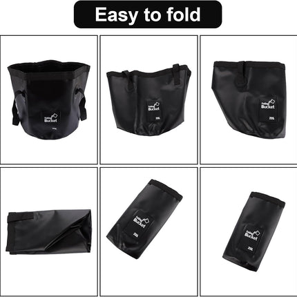 20L Portable Folding Bucket Water Container Camping Hiking Fishing Water Storage