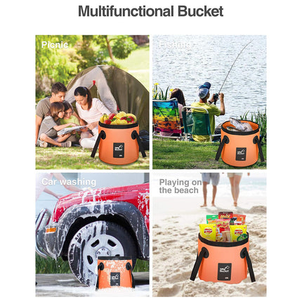 20L Portable Folding Bucket Water Container Camping Hiking Fishing Water Storage