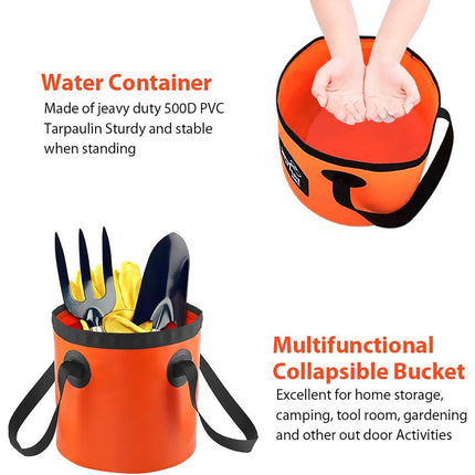 20L Portable Folding Bucket Water Container Camping Hiking Fishing Water Storage